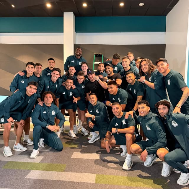Steve with the Mexico national football team